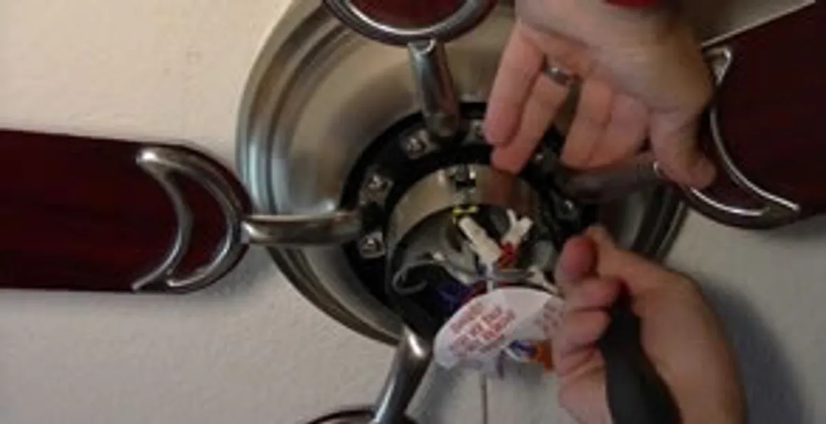 Ceiling fan installation with electrical wiring and mounting by professional electrician in Los Angeles, CA