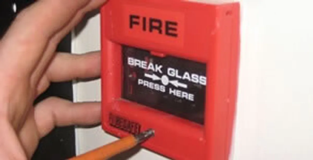 fire alarm installation service showing manual fire alarm pull station installed by licensed electricians in Los Angeles, CA