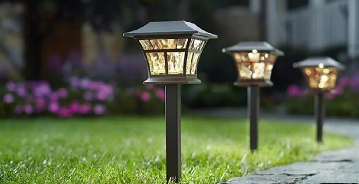 landscape lighting installation services with professionally installed pathway lights in Los Angeles, CA
