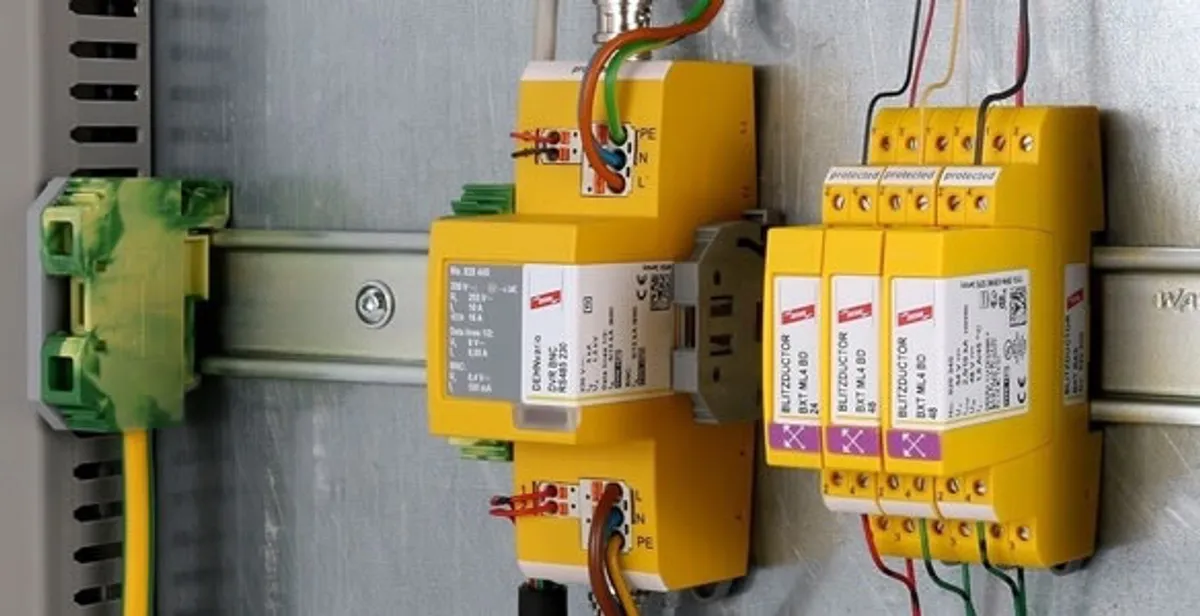 lightning surge protection system with surge suppressors installed by electrical service professionals in Los Angeles, CA