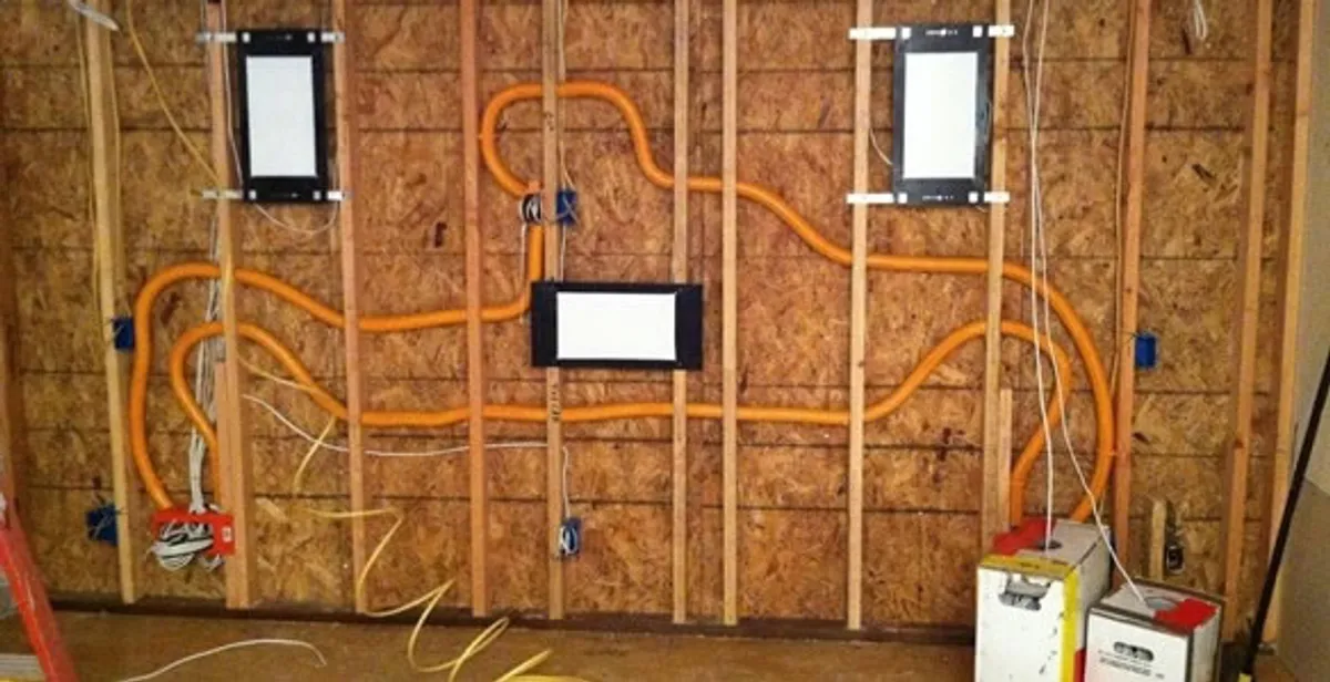 new construction wiring project displaying complete electrical system layout installed by professionals in Los Angeles, CA